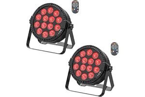 DayFlicker 2PCS 14*6W LED Par Lumière, 4 en 1 RGBW Disco Party Stage Lumières de Scène avec Télécommande 4/8CH Master-Slave Autopropulsé Par Spotlight Convient pour Les Festivals Club DJ Scène Mariage