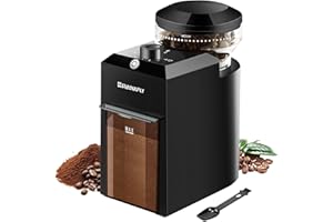KIRAINAFLY Electric Burr Coffee Grinder,Adjustable Coffee Grinder with 28 Precise Grind Setting for French Press, Drip Coffee and Espresso,12 Cups (Black)