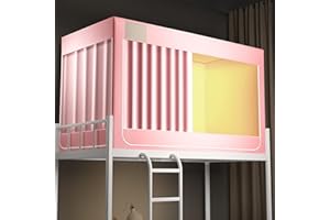 KIDDOKIN Bed Tent Twin,Privacy Tent for Bunk Bed,Bed Canopy with Bed Frame,House Bed Tent,Breathable Windproof Dustproof Bed Curtain Loft Bed (Color : Pink, Size : 75" Lx35 W x43 H)