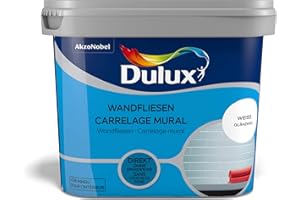 Dulux Fresh up Wandfliesenfarbe Satin, Frische Farbe für Ihr Bad, Weiß, 750 ml