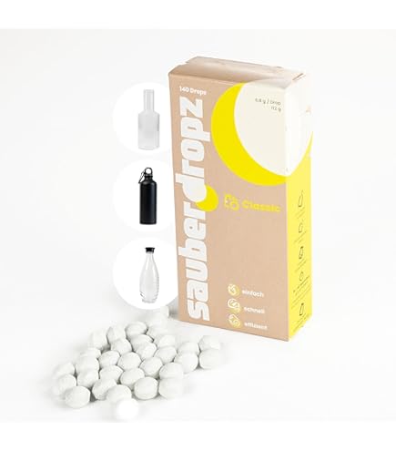 SIGG Bottle Clean Tabletten voor alle Sigg drinkflessen, 20 reinigingstabletten voor handwas, voor een snelle en eenvoudige reiniging van de fles