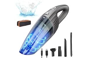 UXWEN Handheld Vacuum Cleaner, Car Vacuum Cleaner Cordless with Rechargeable 8500pa, Car Hoover Cordless Powerful with 2 Filters for Car/Home/Pet