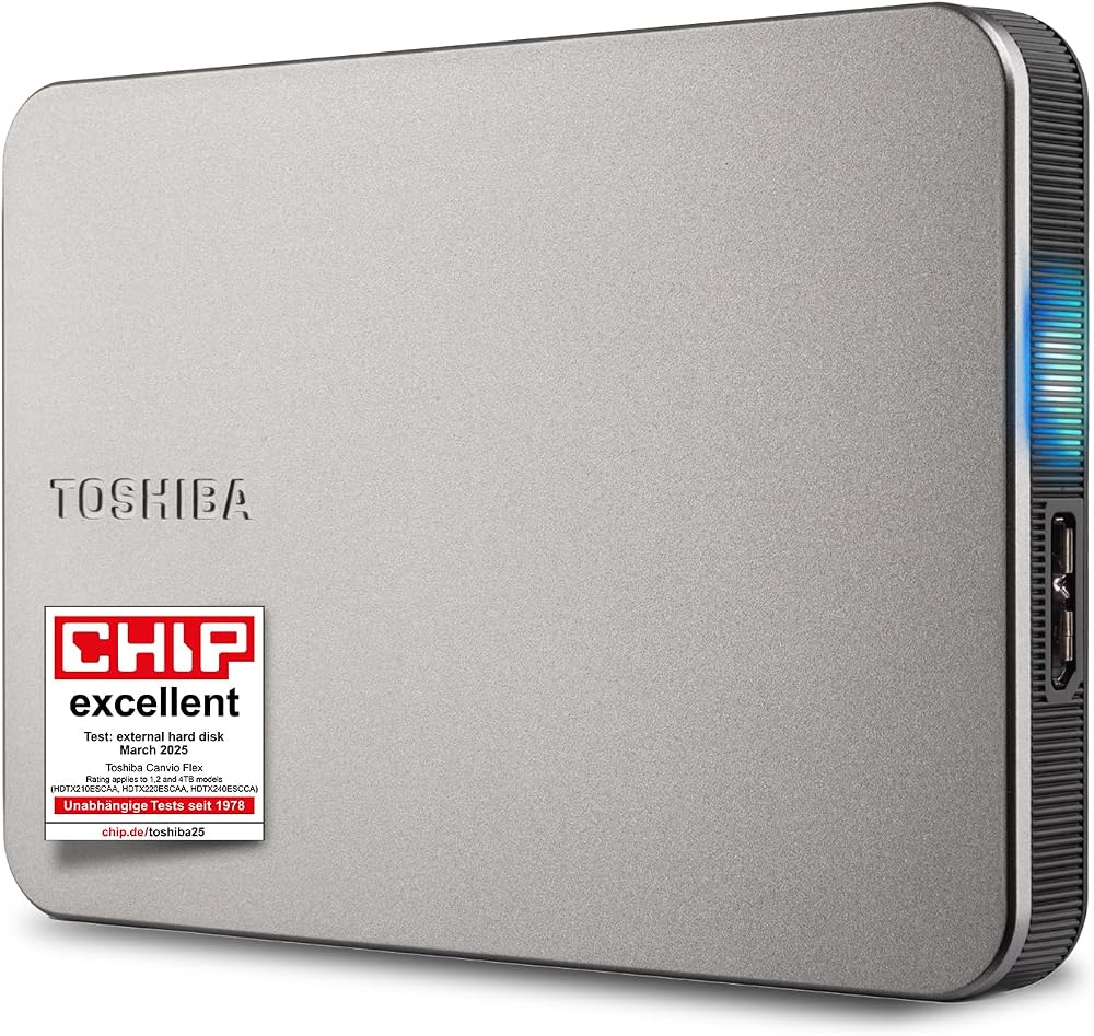 Toshiba Canvio Flex 2.5" 2TB USB 3.2 Gen-1 + Type-C + Type-A (HDTX220ESCAA) Taşınabilir Harici Sabit Disk