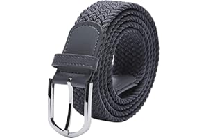 TANGCHAO Unisexe Tissu élastique Ceinture Élastique Tressée Stretch Belt Ceinture Étirable Pour les Hommes et les Femmes Plusieurs Couleurs