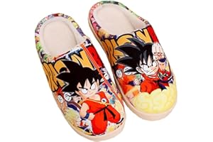 WANHONGYUE Anime Pantoufles de Maison Homme Femme Hiver Peluche Chaude Chaussons Intérieur Extérieur Antidérapant Slippers