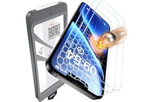 TAURI Lot de 3 Verre Trempé Pour iPhone 16e 6,1 Pouces, Sans Bulle, Film en Protection D'écran avec Outil d'Installation Facile,Dépoussiérage Automatique,Résistant aux Rayures