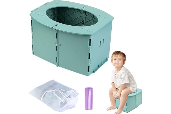 Pot pour les déplacements - Siège de toilette pliable pour enfants - Pot Vegena pour enfants avec poches - Pour voiture, camping, voyage