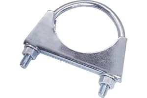 SKIR'CO (1 unidad) Abrazadera de tubo para tubos de 80 mm de diámetro, abrazadera de perno en U, soporte de tubo galvanizado