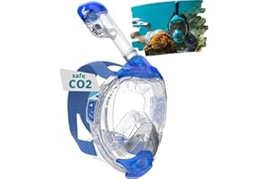 Khroom Full Face Snorkel Mask Adults and Kids 3 + | Certified CO2 Safe | Alternative to Snorkel Set | Snorkelling Equipment - Seaview Y