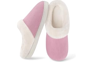Wostock Pantoufle Femme Chausson Peluche Chaud Slippers Claquette Fourrure Sandal Bout Ouvert Accueil Chaussures Pantoufles Femme Hiver