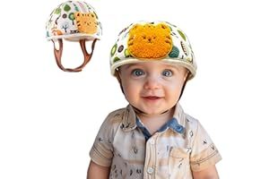 DOMAYLLAY Baby Helmet for Crawing Walking,Soft Infant Safety Helmet,Baby Helmet 1-2 Years for Anti-Fall Head Protector,Adjustable, Breathable Toddler Helmet (Der kleine Tiger)