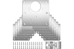 Lemiyoo 12pcs Hinge Repair Plate Kit,Cabinet Door Metal Hinge Repair Plates for Cupboard,Wardrobe,Kitchen Doors Replacement (12)