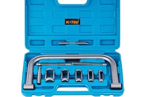 KATSU Tools Kit di Strumenti per compressore per Molle valvole Portatile da 10 Pezzi 5 in 1 per Auto, furgoni, motociclette, Automotive, Modello 450341