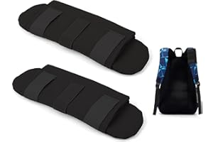 KICPUK Rucksack Schulterpolster aus strapazierfähigem Oxford Stoff zwei Teile bequem abnehmbar für Gitarre Sicherheitsgurt Computer Tasche Riemen Schultaschen Gurtpolster für Autogurt Polster(Schwarz)