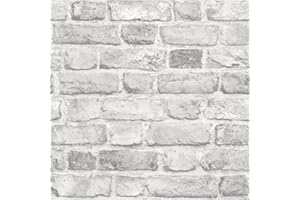 Grandeco Vintage House Brick Pattern Wallpaper Faux Effect Textured A28903