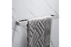 Celbon Barres Porte-Serviettes Auto-Adhésif Support De Serviettes En Acier Inoxydable Pour Salle De Bain Ou Cuisine Sans Percage (brosse finition, 40cm Auto-adhésif)