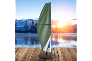 MI CASA Sonnenschirm Schutzhülle mit Stab, Wetterfest Schutzhülle für Ampelschirm 2 bis 3 M Große, UV Gartenschirm Abdeckung Sonnenschirm Schutzhülle Ampelschirm Abdeckhaube - 280x30x81/46cm,grün