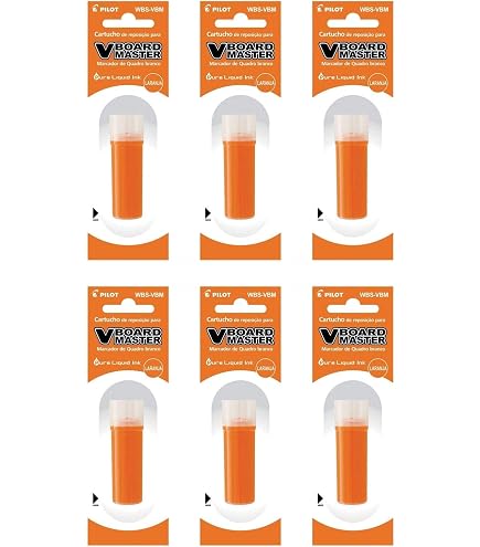 Lot De 12 Recharges Pilot V-Board Master Noir - Pour Marqueurs Effaçables à Sec - Idéal Bureau