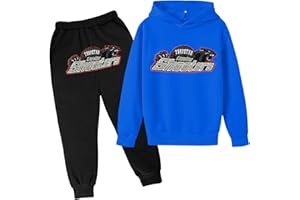 OverstepA Trapstar Ensemble Jogging Enfant 2 Pièces Sweat À Capuche Et Pantalon De Sport Enfants Garçon Fille Hoodies Manches Longues Tenue De Sport Sweatshirts Survêtement Sportswear Unisexe