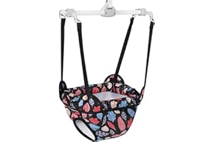 Cowiewie Baby Door Hopper with Adjustable Seat Fun Activity for 6-12 Months Baby Colourful Leaves