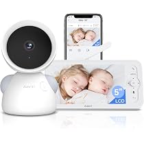 GHB Baby Monitor Video e Audio 3.5'' 720HD Telecamera, 2000mAh Batteria, Comunicazione Bidirezionale,VOX Visione Notturna Visione Monitoraggio Temperatura,Ninne Nanne