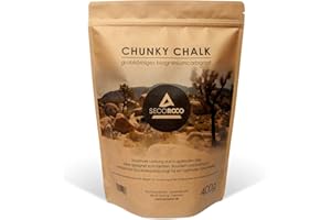 Secoroco Chalk gruboziarnisty 400 g – idealny węglan magnezu do wspinaczki, boulderingu, sportów siłowych i innych dyscyplin sportowych, które wymagają suchych rąk