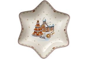 Villeroy & Boch Winter Bakery Delight Ciotola Media, Porcellana, Villaggio di Pan di Zenzero, Ciotolina a Forma di Stella