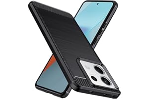 Natbok Funda para Xiaomi Redmi Note 13 Pro 5G,TPU Suave + Fibra de Carbono Flexible Carcasa,Grado Militar a Prueba de Golpes,Anti-Raspaduras,Antideslizante Funda para Redmi Note 13 Pro,Negro