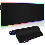 KINGSON Tappetino Mouse Gaming, Tappetino Mouse RGB 900x400 mm Tappetino Mouse xxl Mouse Pad con 14 Effetti Luce Antiscivolo 