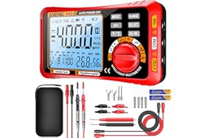 ANENG Multimeter,4000 Zählungen,TRMS-Voltmeter,Automatische Bereichswahl,Misst AC/DC,NVC,Spannung,Diode,Widerstand,Kontinuität,Kapazität,Temperatur(Rot)