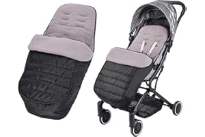 XINCHIA Universal Pushchair Footmuff Fleece Lined Stroller Pram Waterproof and Windproof 2 in 1 Foot Cover Winter Warm Detachable Baby Stroller Liner Infant Toddler Buggy Thicken Footmuff Bag with Dual-zips