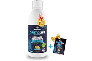 ARIKAREE Dretolife Drenante Forte Ml 500, Detox, Rimedio Gonfiore Addominale, Favorisce La Pancia Piatta, Formula Drenboost A Base Di Nac, Cardo Mariano, Tarassaco, Rhodiola Rosea, Anticellulite Donna, Vegan