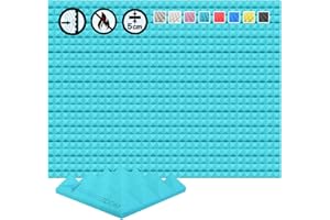 Arrowzoom 48 Polyurethane Pyramide Panneaux Mousse Acoustiques 25x25x5cm Correction Phonique anti bruit Retardateur flamme studio d'enregistrement absorbant acoustique Podcasting 1034 Bleu Clair