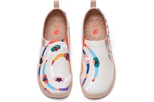 UIN Femme Art Toile Plate Mocassins Chaussures Espadrilles pour Marcher Chaussures Confortables