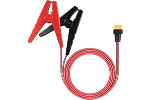GELRHONR 16AWG Battery Alligator Crocodile Clip to XT60 Extension Cable,12V Alligator Clips to XT60 Male Connector Quick Disconnect Cable-5.5Ft