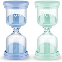 Set 6 Clessidre Colorate 1-30 Minuti – Timer Visivo Per Cucina, Scuola E Ufficio, In Plastica Resistente Con Sabbia Fine