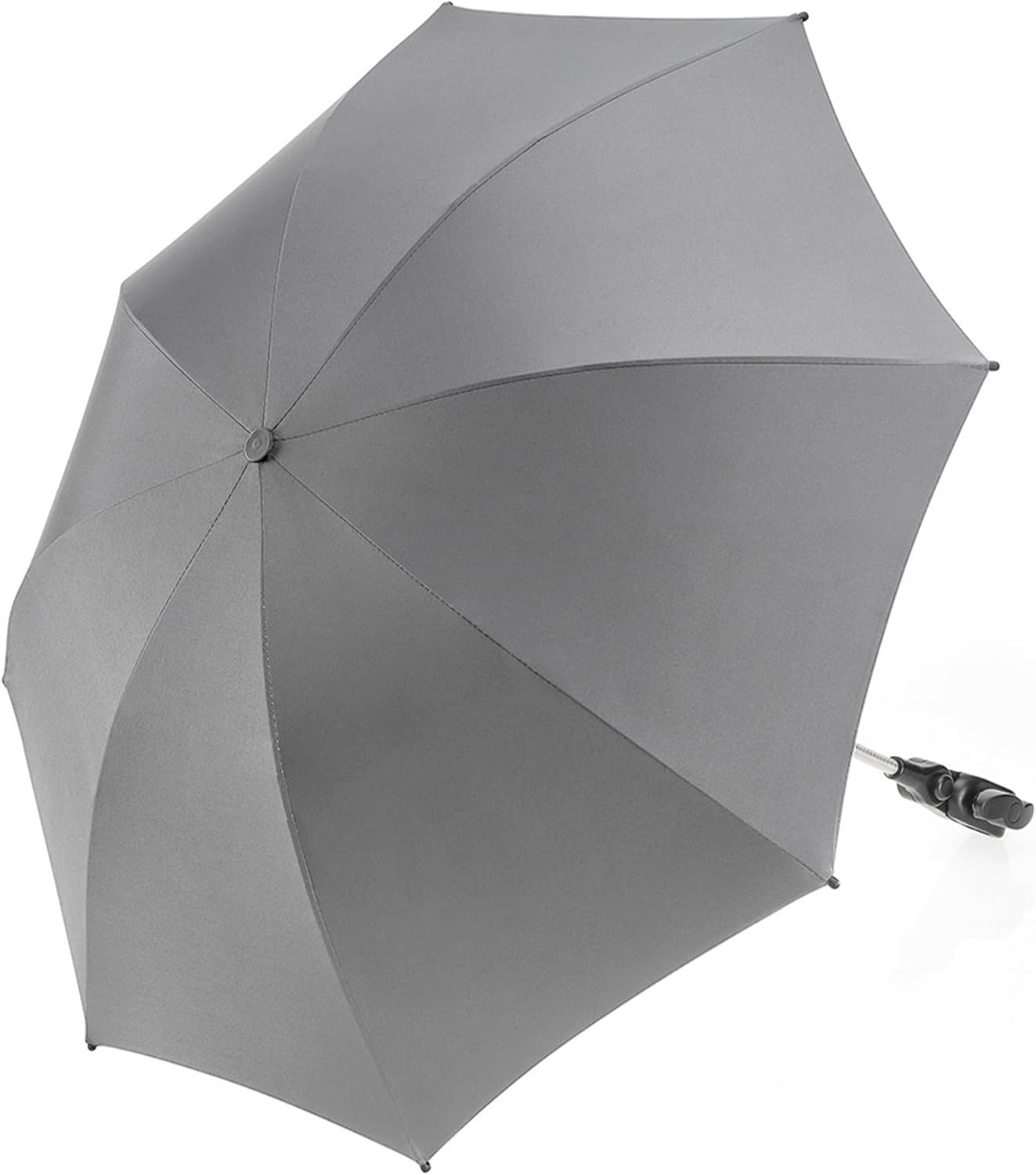 Zamboo Sombrilla Carro Bebe Universal con Protección UV50+ - Paraguas Parasol con 12 Posiciones para Cochecitos y Sillas de Paseo - Sombrillas Regulables Diámetro 73 cm - Repelen el Agua - Gris