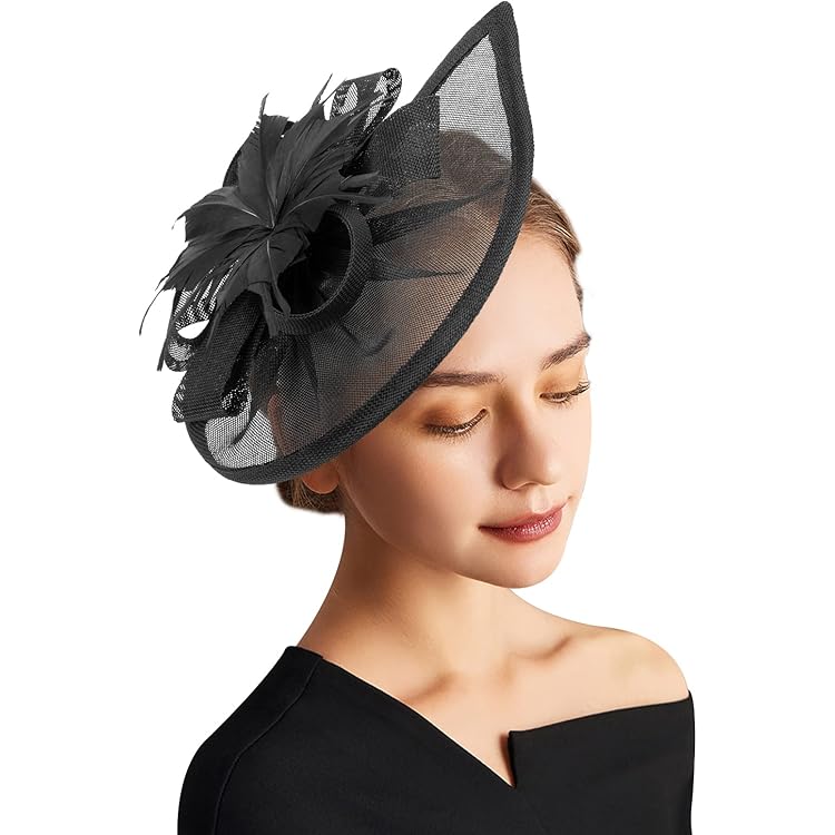 élégant Fascinators Chapeaux Filet De Lin Maille Casque Kentucky Derby Chapeau Avec Clip Bandeau