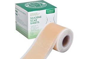 Cozlly Silikon-Narbenblätter (4CMx3M Rolle), Silikonpflaster für Narben, Silikon-Narbenrolle, Professionell Silikon Narbenpflaster für C-Abschnitte, Akne, Operationen, Kaiserschnitt, Verbrennungen