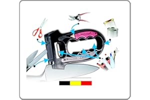 AFFUTEUR Easysharp MULTI, affûteur Belge pour couteaux ciseaux et outllage jardin, Décapsuleur Ouvres-bouteilles Ouvre-bocal Ouvre-boîtes avec anneau