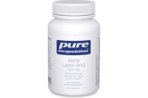 Pure Encapsulations Alpha Lipoic Acid ALA 600mg - Hypoallergenic Water and Lipid Soluble Nutritional Supplement - 60 Vegetarian Capsules