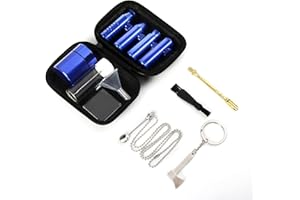 The7boX Sniffer Set Bullet Schnupftabak Schnupfset 13 pcs Tragbar mit Koffer