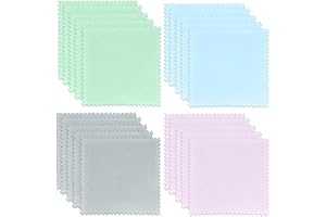LMOGWL 20 pezzi panno di pulizia di gioielli d'argento, panno riutilizzabile di lucidatura, panno morbido di velluto, utilizzato per perle, oro, argento, gioielli di platino, ecc., 4 colori (8 x 8 cm)