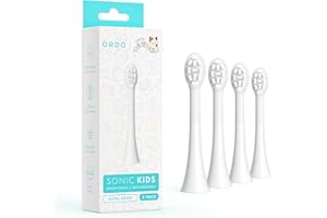 ORDO Sonic Squishmallows Kids Toothbrush Heads for Electric Rechargeable Toothbrush, Soft Bristles, for Children Ages 4 and Up, White (Pack of 4)