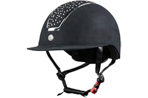 ‎HORZE HORZE Reithelm Solara VG1, Reitkappe Damen Kinder Mädchen mit Kristallen, verstellbar