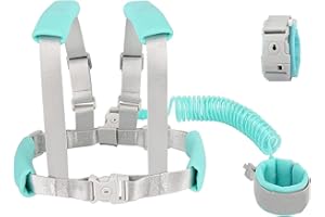VReder Baby Reins Walking Harness, 2in1 Toddler Anti Lost Safety Leash Wrist Reins for Boys and Girls (Green 2 metres)