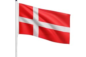 FLAGMASTER Teleskop Fahnenmast Aluminium 6,50m, 5-Fach höhenverstellbar, 30 Verschiedene Fahnen zur Wahl, Komplettset mit Bodenhülse