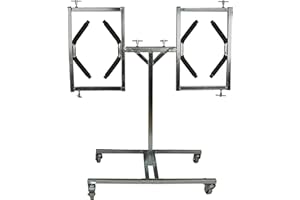 ‎ALLORA AllorA – Felgenlackierständer mit 360° drehbaren Halterungen für 2 Felgen – Lackierständer inkl. leichtgängigen Rollen mit Feststellbremsen – Felgen Lackierbock aus verzinktem Stahl