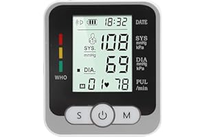 PLPLAAOO Monitor De Presión Arterial, Monitor De Presión Arterial De Muñeca, Monitor De Manguito De Presión Arterial Digital Portátil Para El Hogar, Fácil Operación, Máquina Automática De Bp Digital, Para Moni