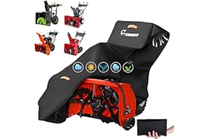 GRABADO Housse de Protection pour Souffleuse à neige, Robuste Oxford 840D Imperméable pour Souffleuse à Neige Universelle avec 2 Bandes Réfléchissantes, Boucle coupe-vent, Fentes d'aération